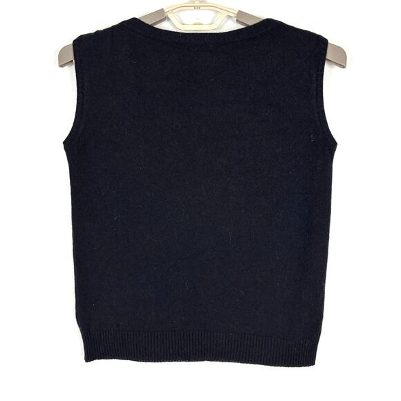 ESCADA Black Embellished Sleeveless Sweater Tank Top Medium wool cashmere silk - Picture 2 of 6